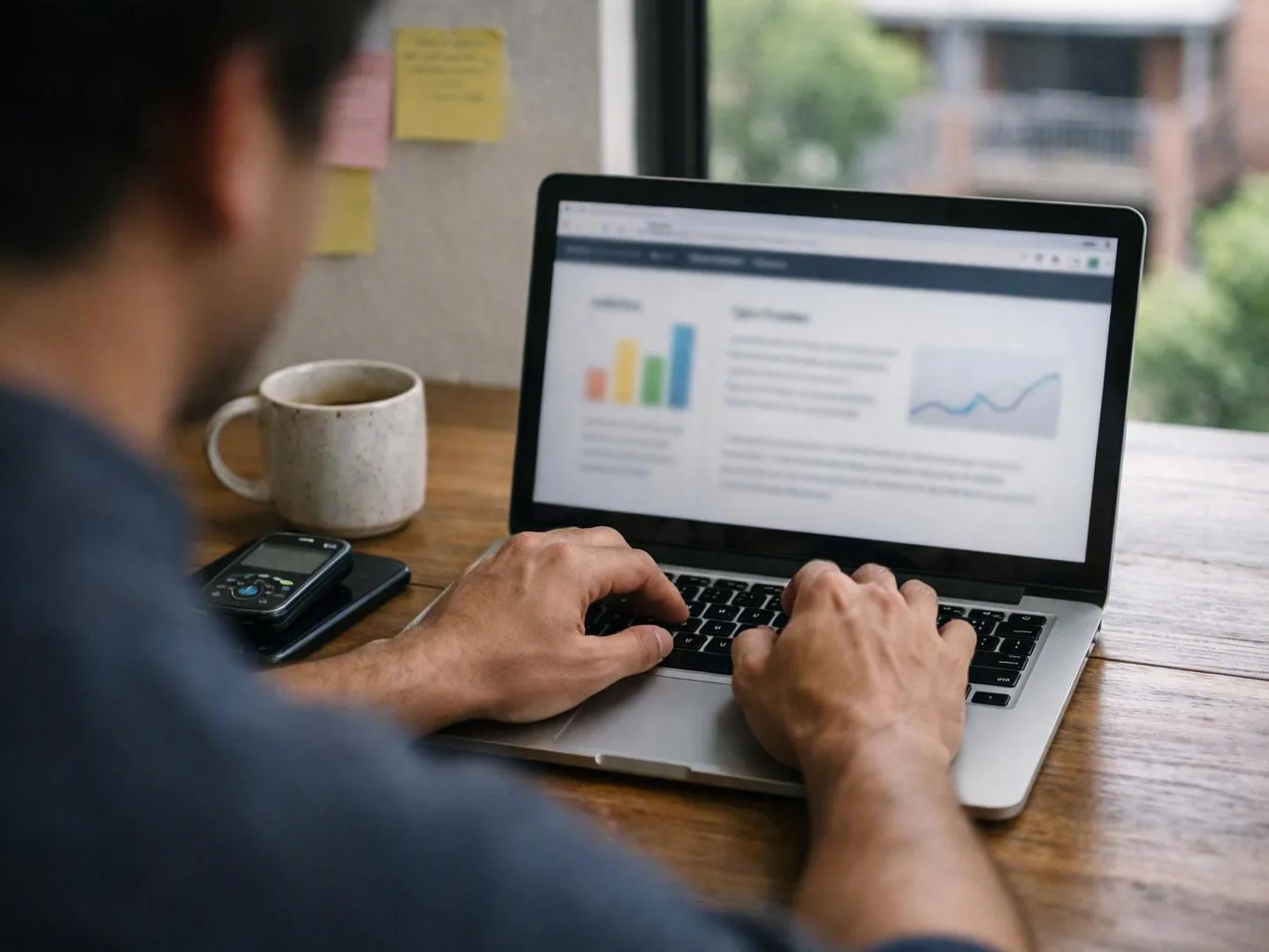 Digital marketing scene representing campaign planning and online business